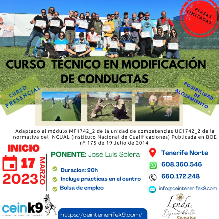 Curso de Técnico en Modificación de Conducta